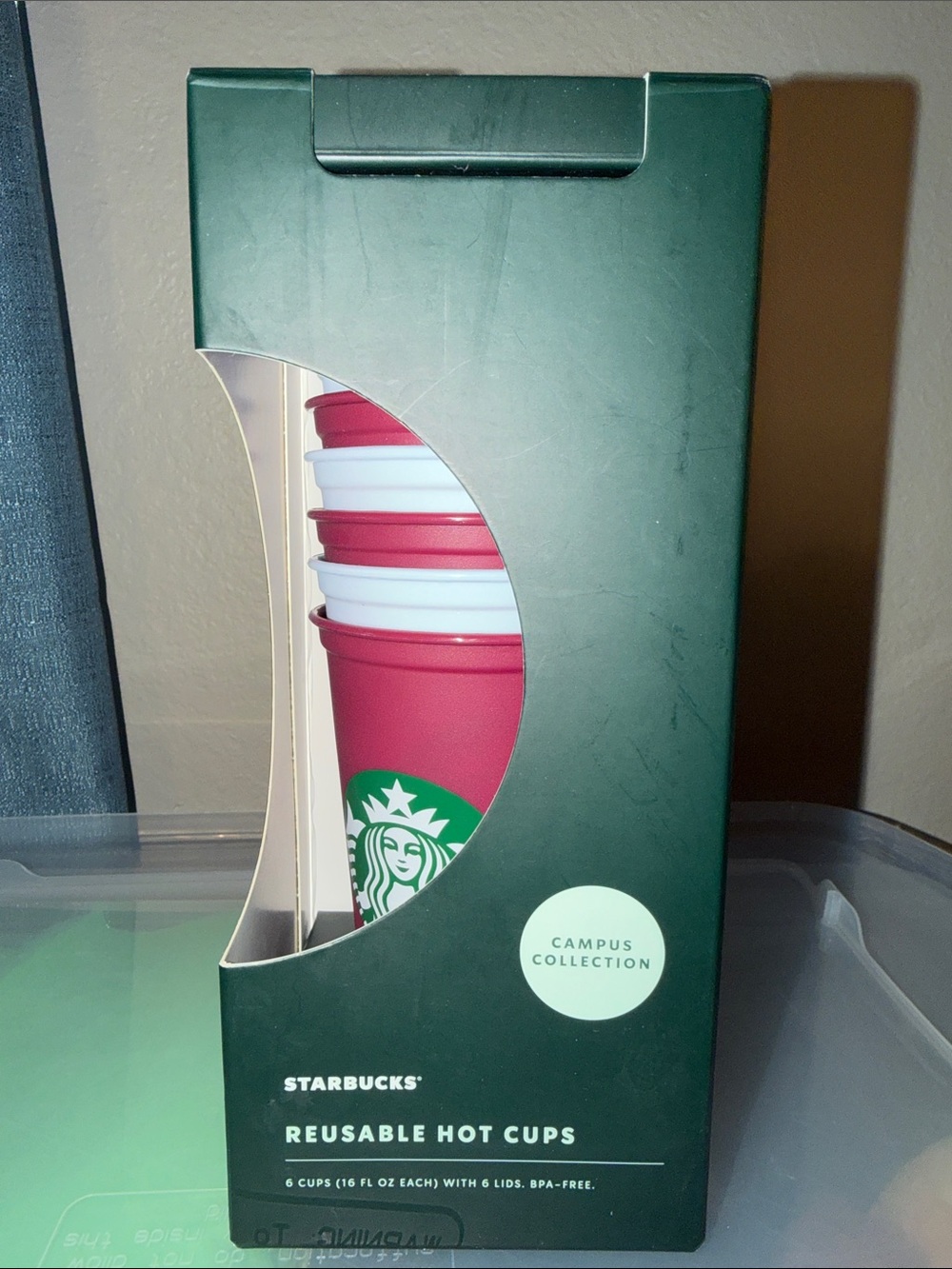 Starbucks 6 pack Reusable Hot Cups ASU campus collection
